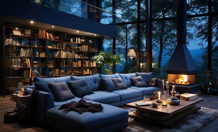 Le bleu nuit, la couleur tendance pour sublimer votre bibliothèque