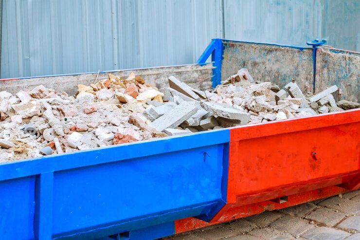 Benne gravats propres : ne jetez pas de plastique dedans