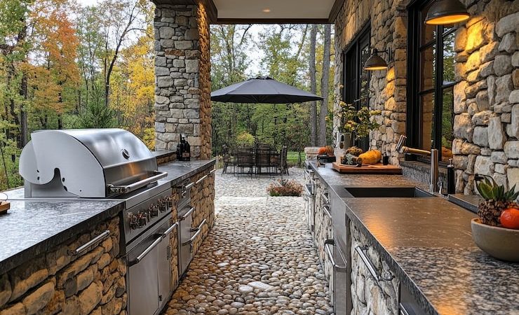 Construire une cuisine d&rsquo;extérieur en pierre de A à Z