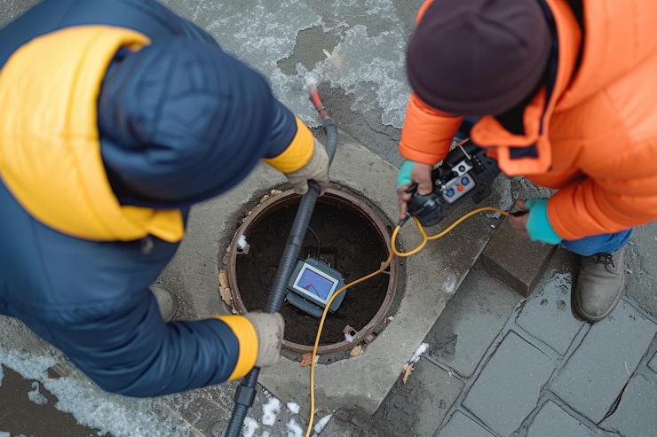 Inspection de drains par caméra : localiser les blocages et l’ocre ferreuse
